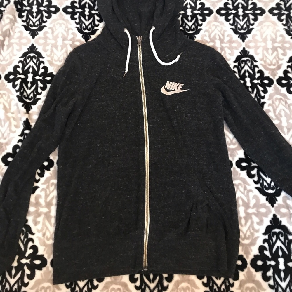 Charcoal grey Nike zip up